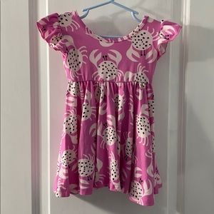 Dot dot smile pink crab dress